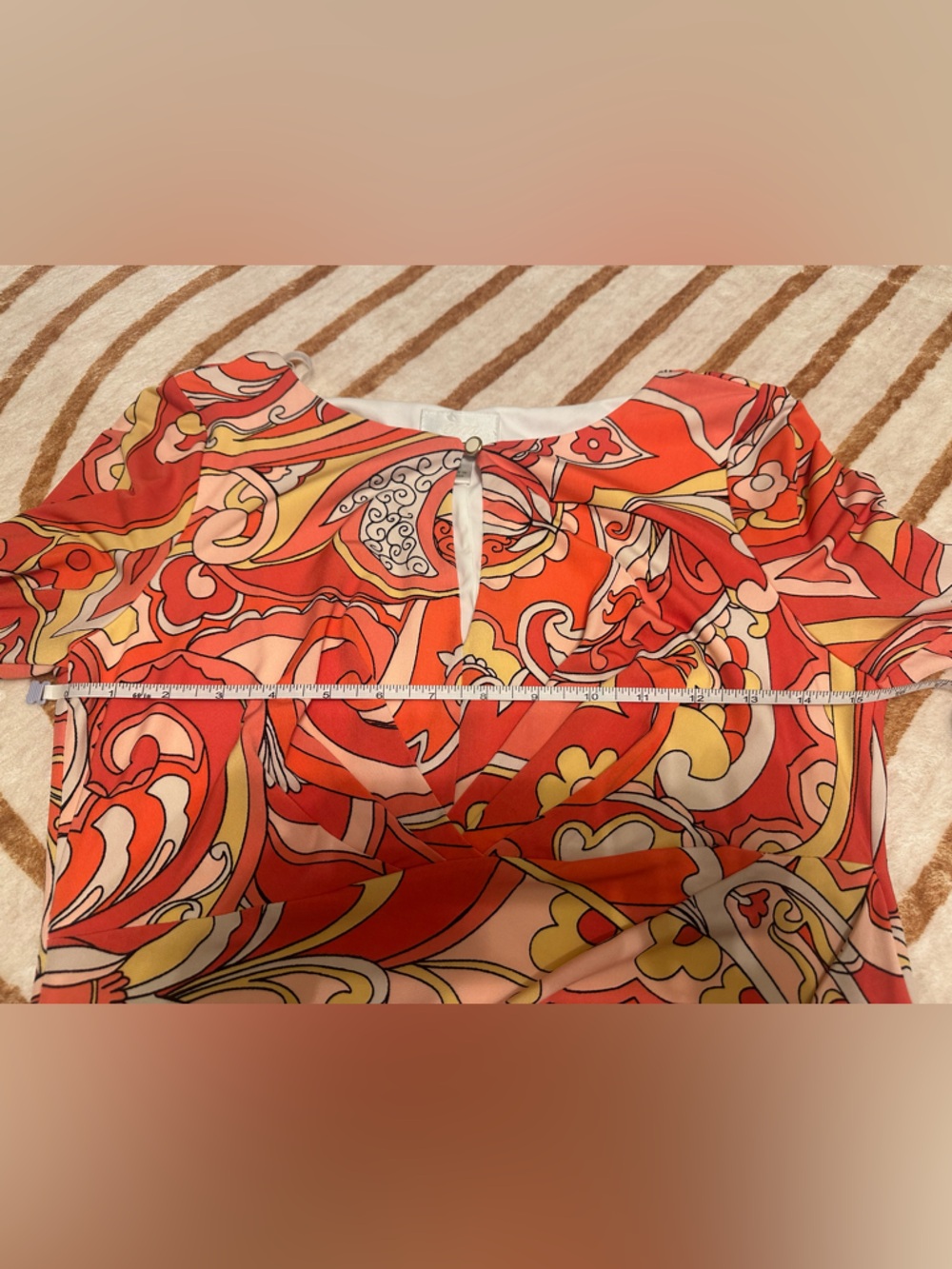 Donna Morgan Retro Paisley Print Shift Dress Size 6 - Picture 12 of 12